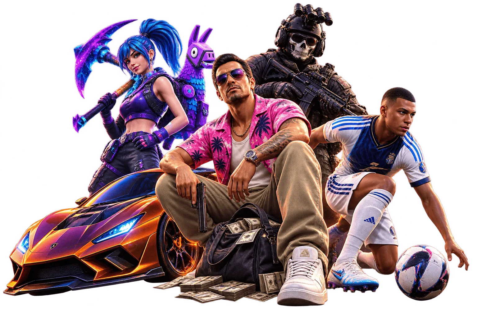 Featured game characters